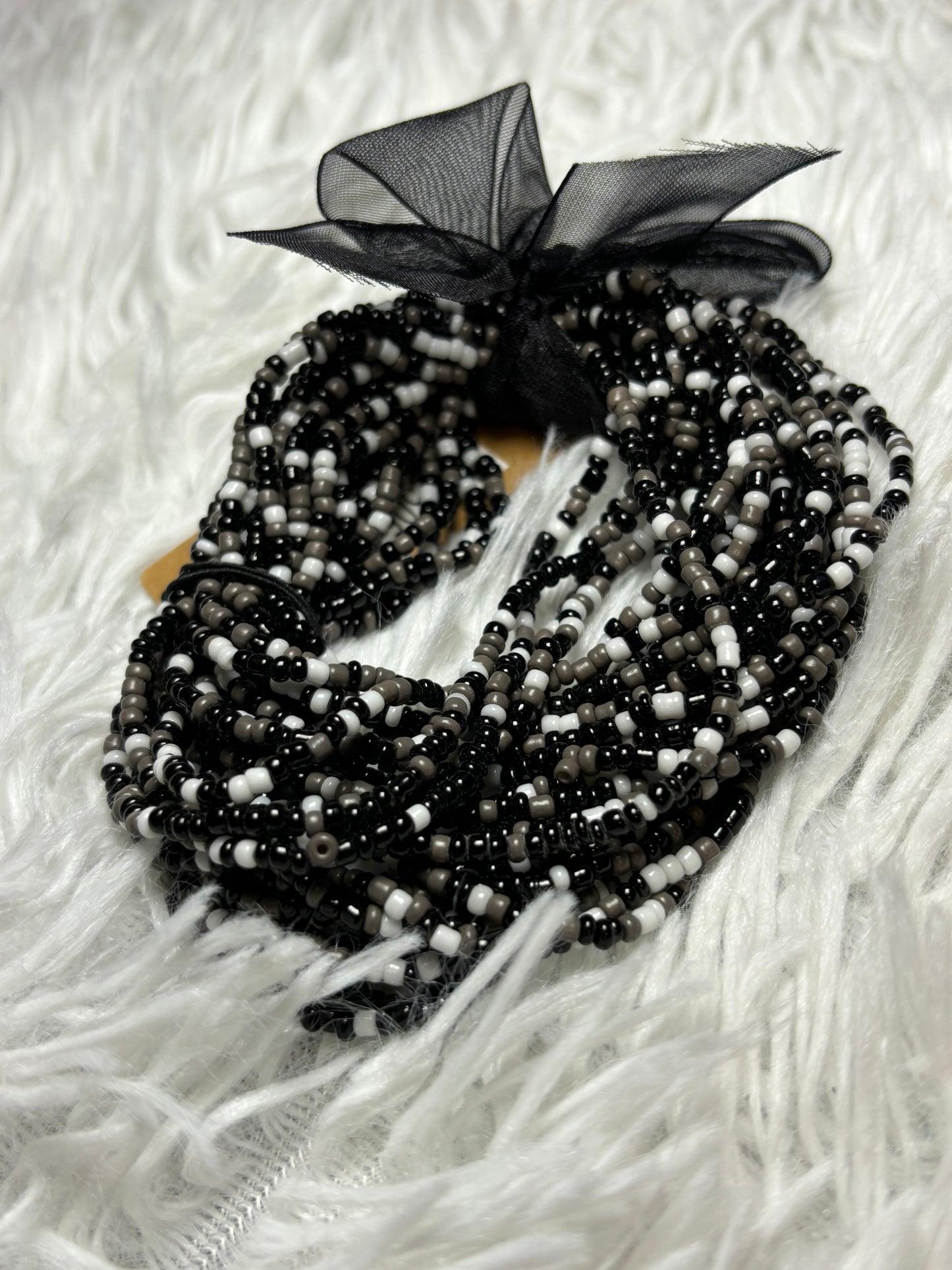 Seed Bead Ribbon Stackable Bracelet
