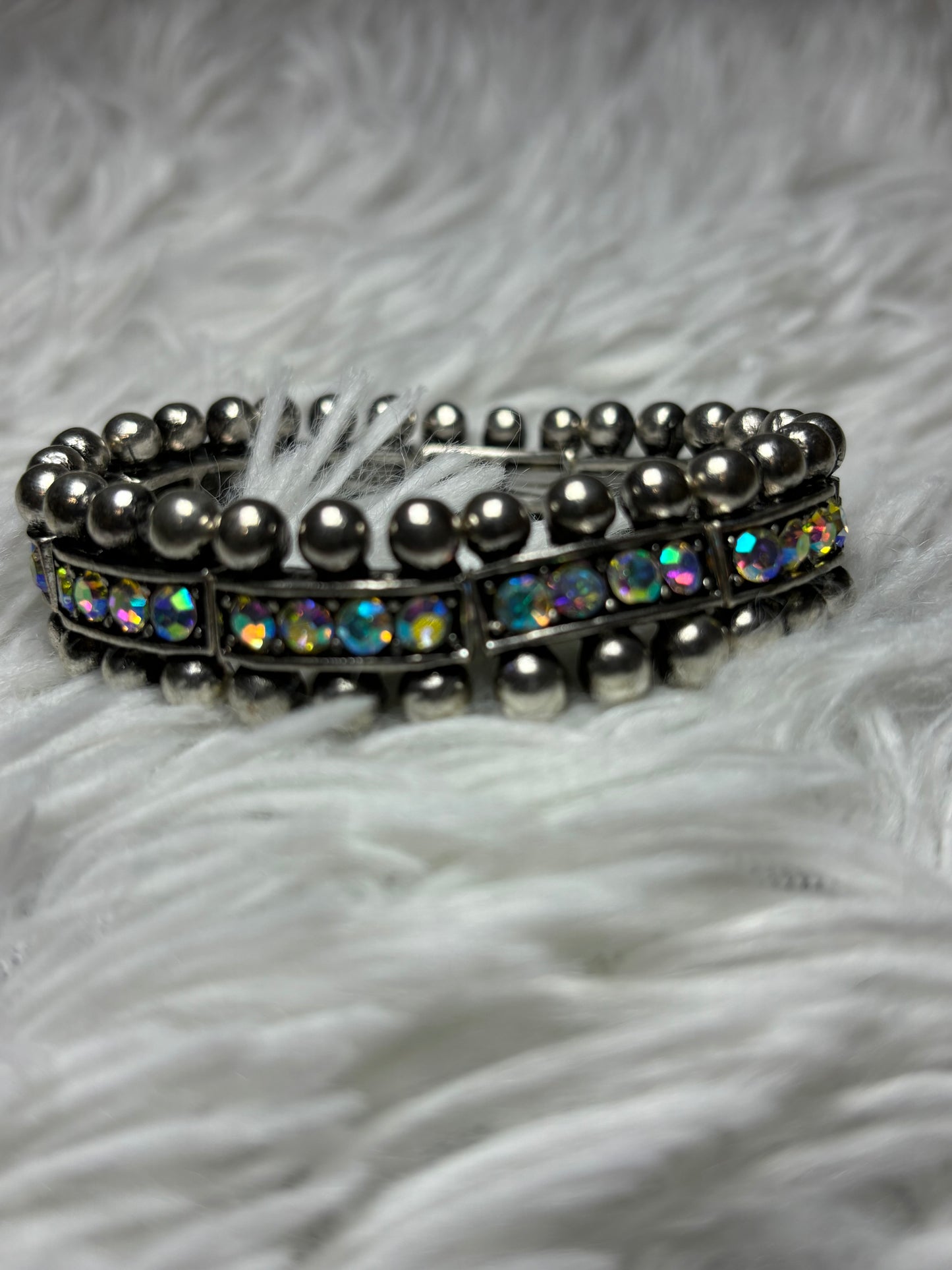 Western Ball TXR Stone Stretch Bracelet