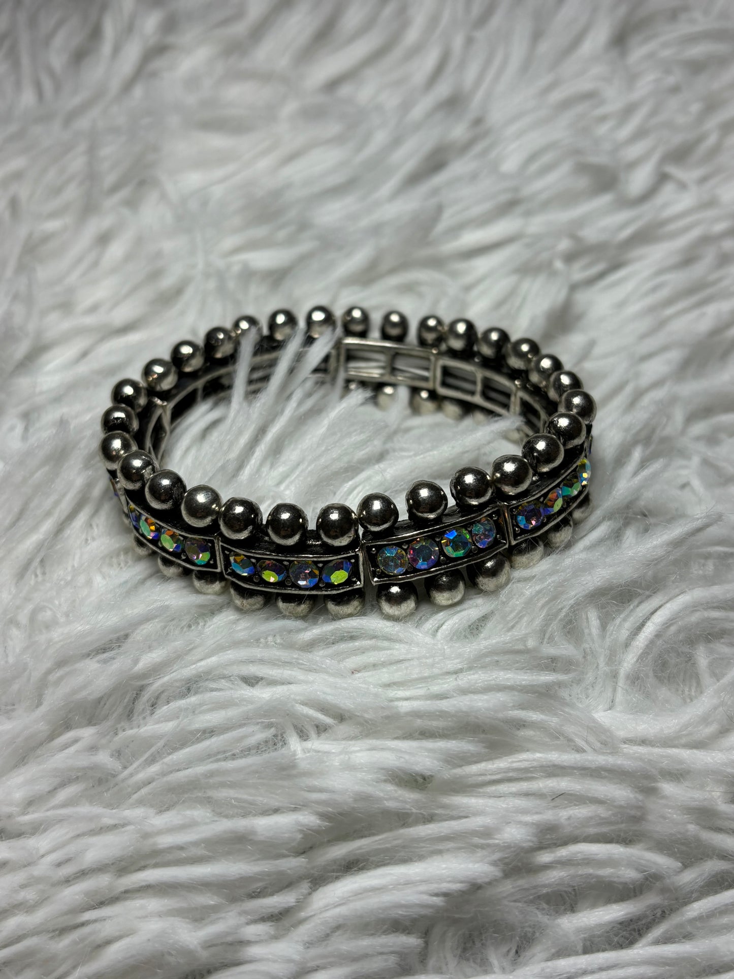Western Ball TXR Stone Stretch Bracelet