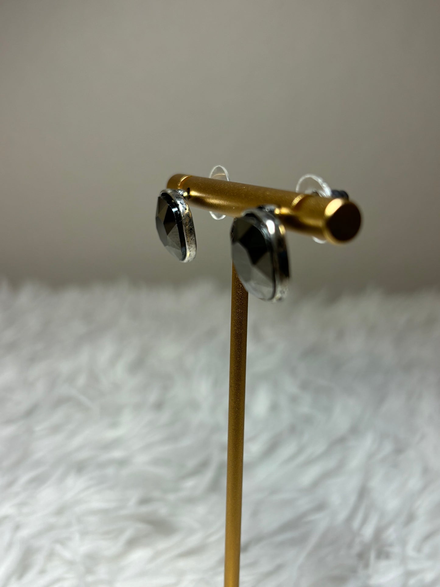Silver/Gray AB Stud Earrings
