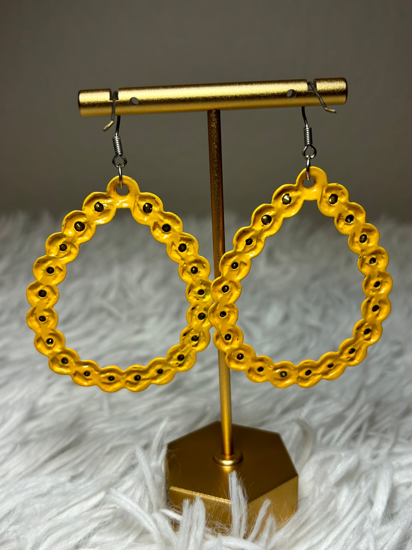 Mustard AB rhinestone Earrings