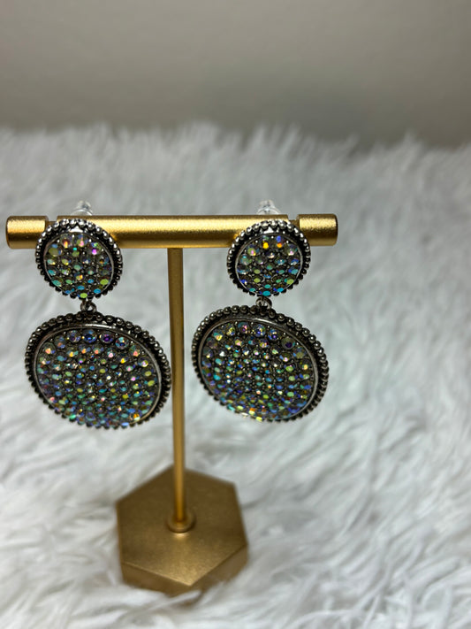 AB Rhinestone Post Earrings