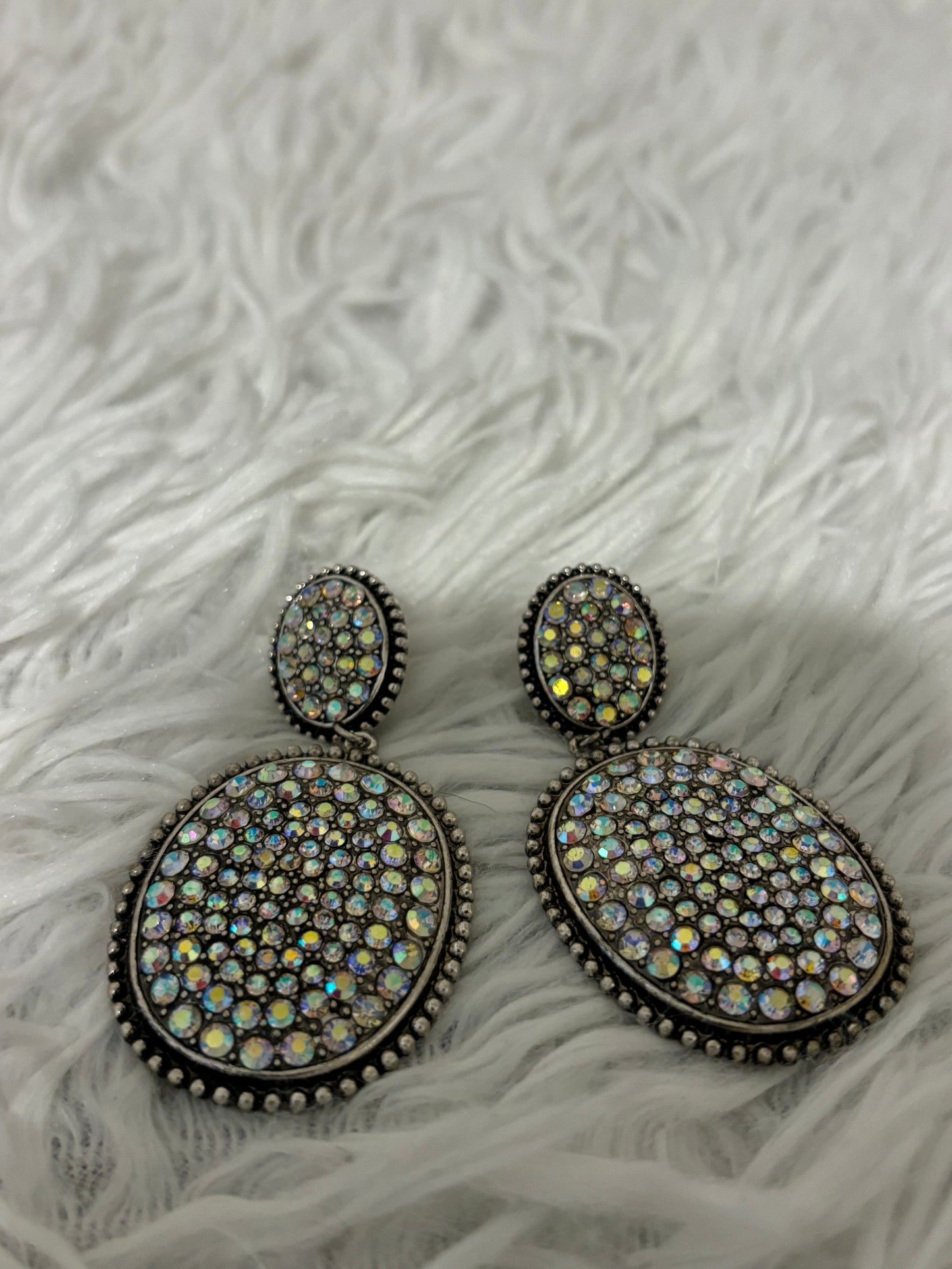 AB Rhinestone Post Earrings