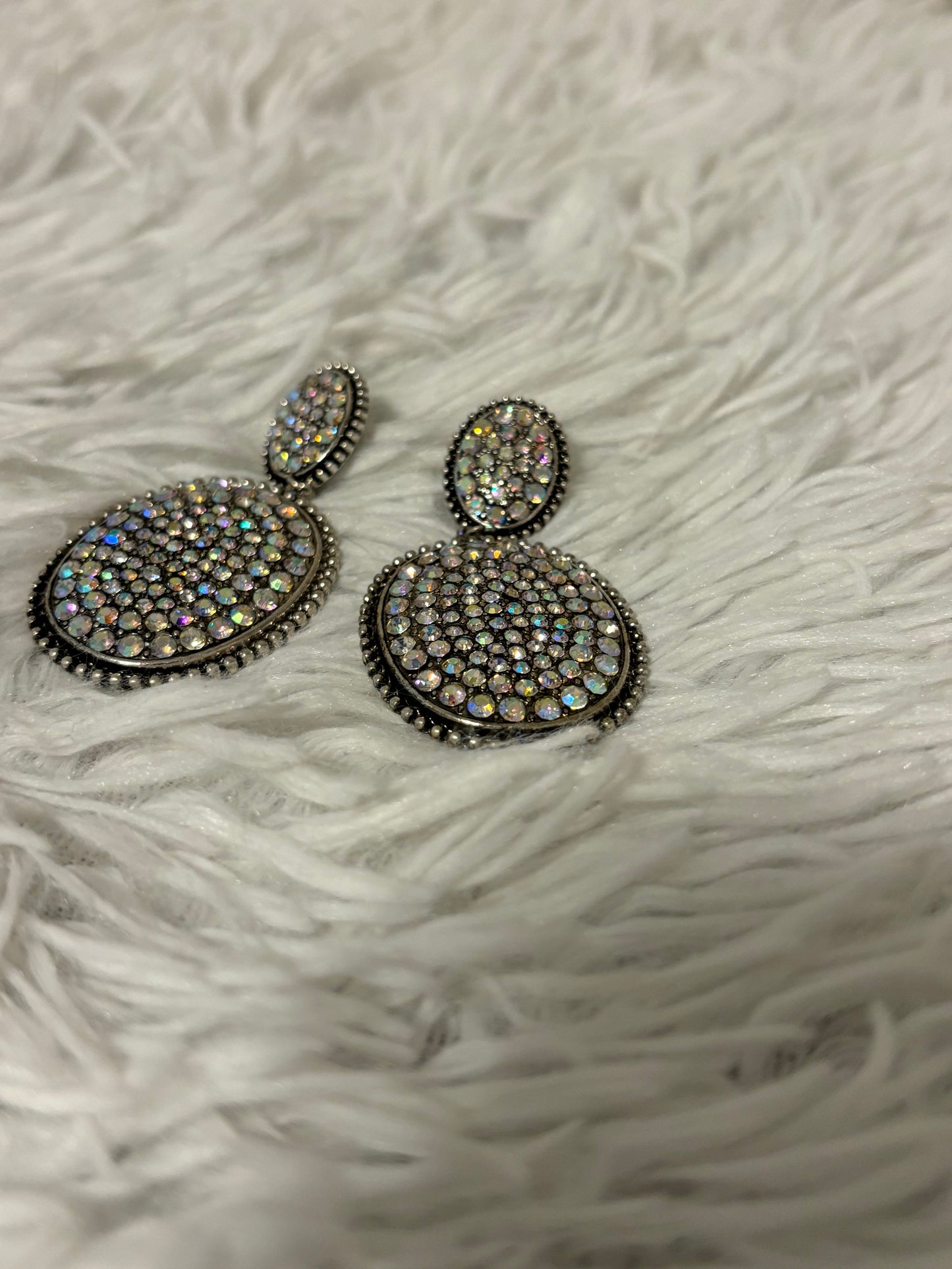 AB Rhinestone Post Earrings