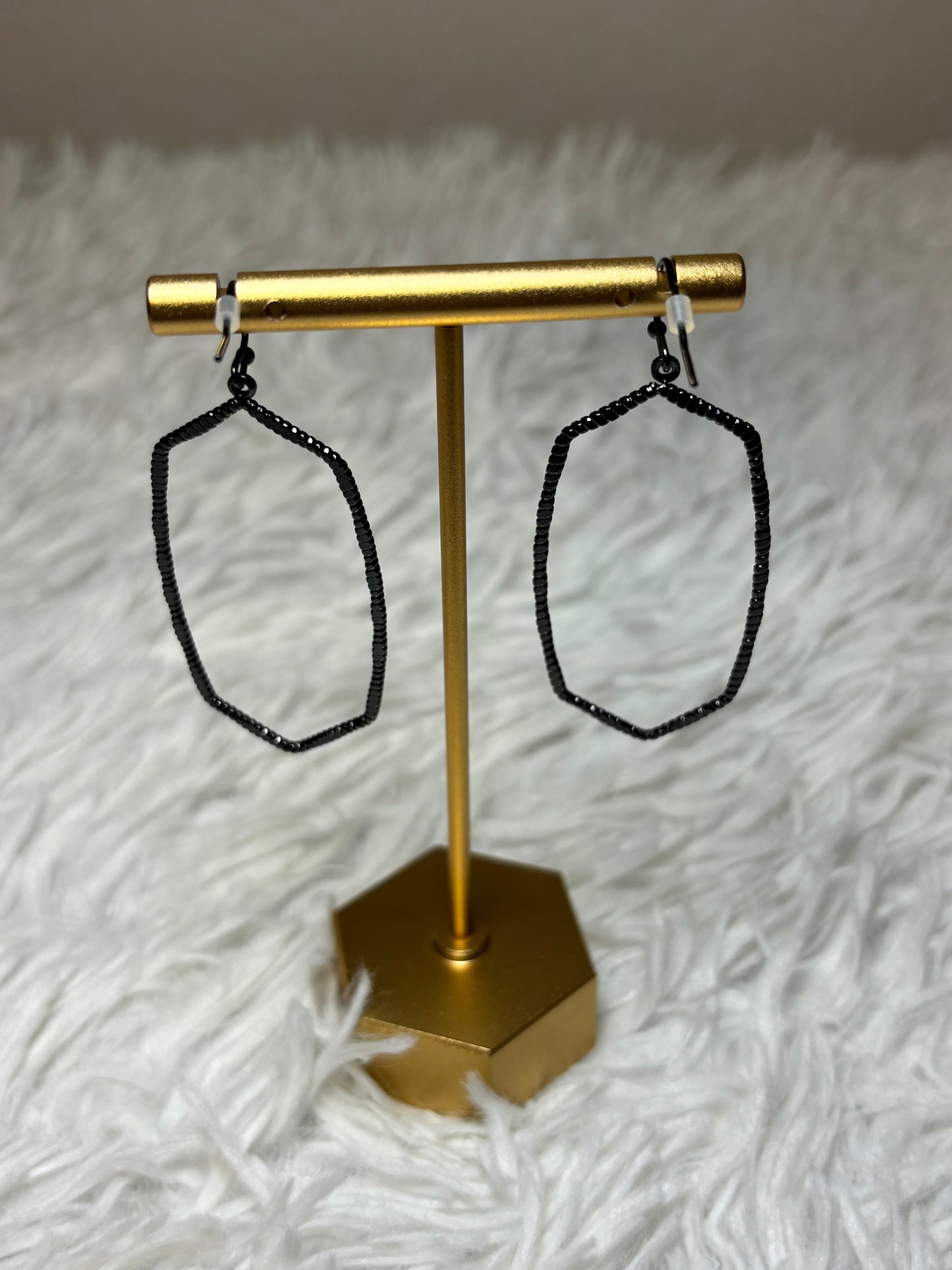 KS Inspired Gunmetal Dangle Earrings