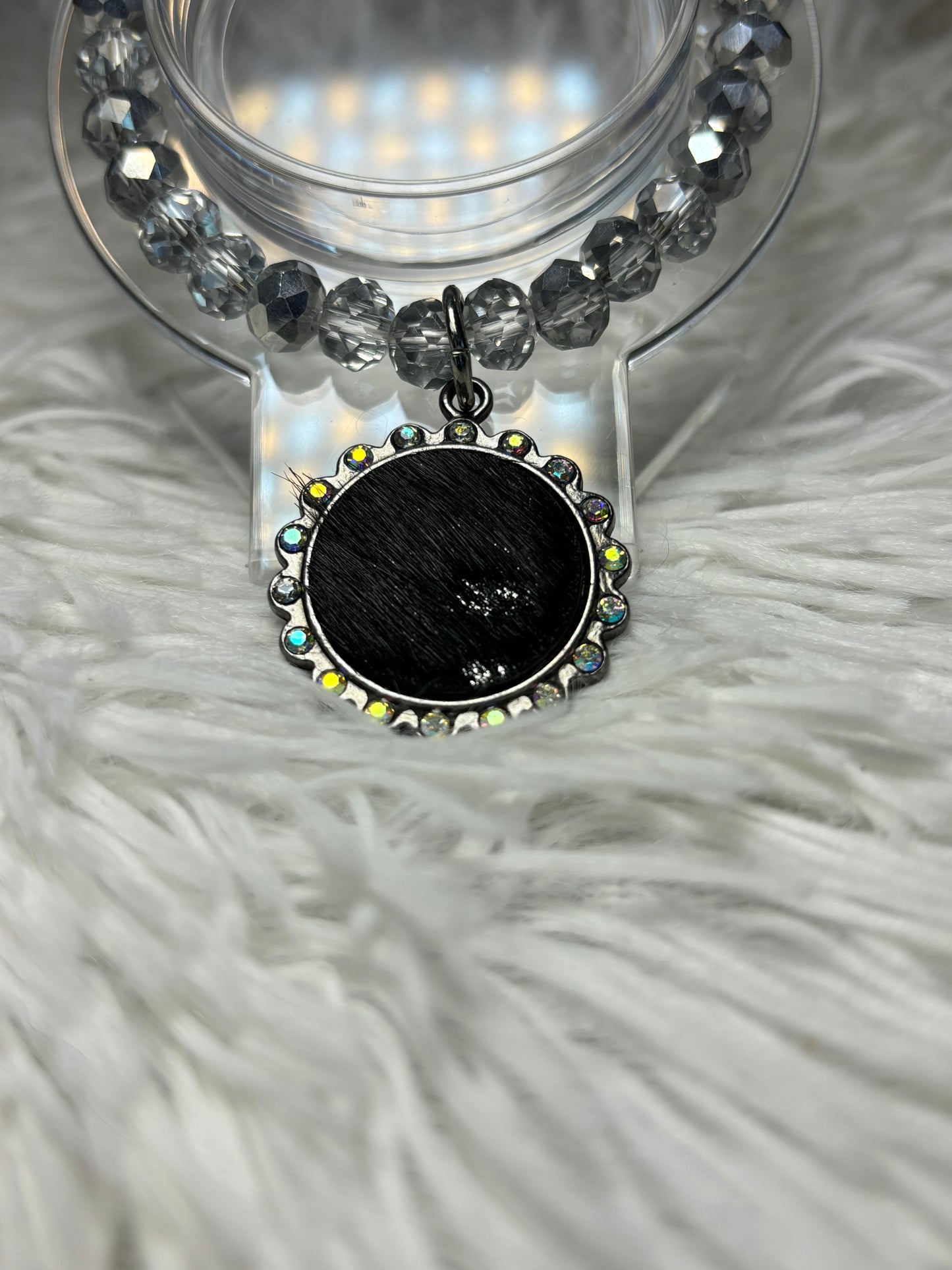 Silver Beaded Stretch Bracelet