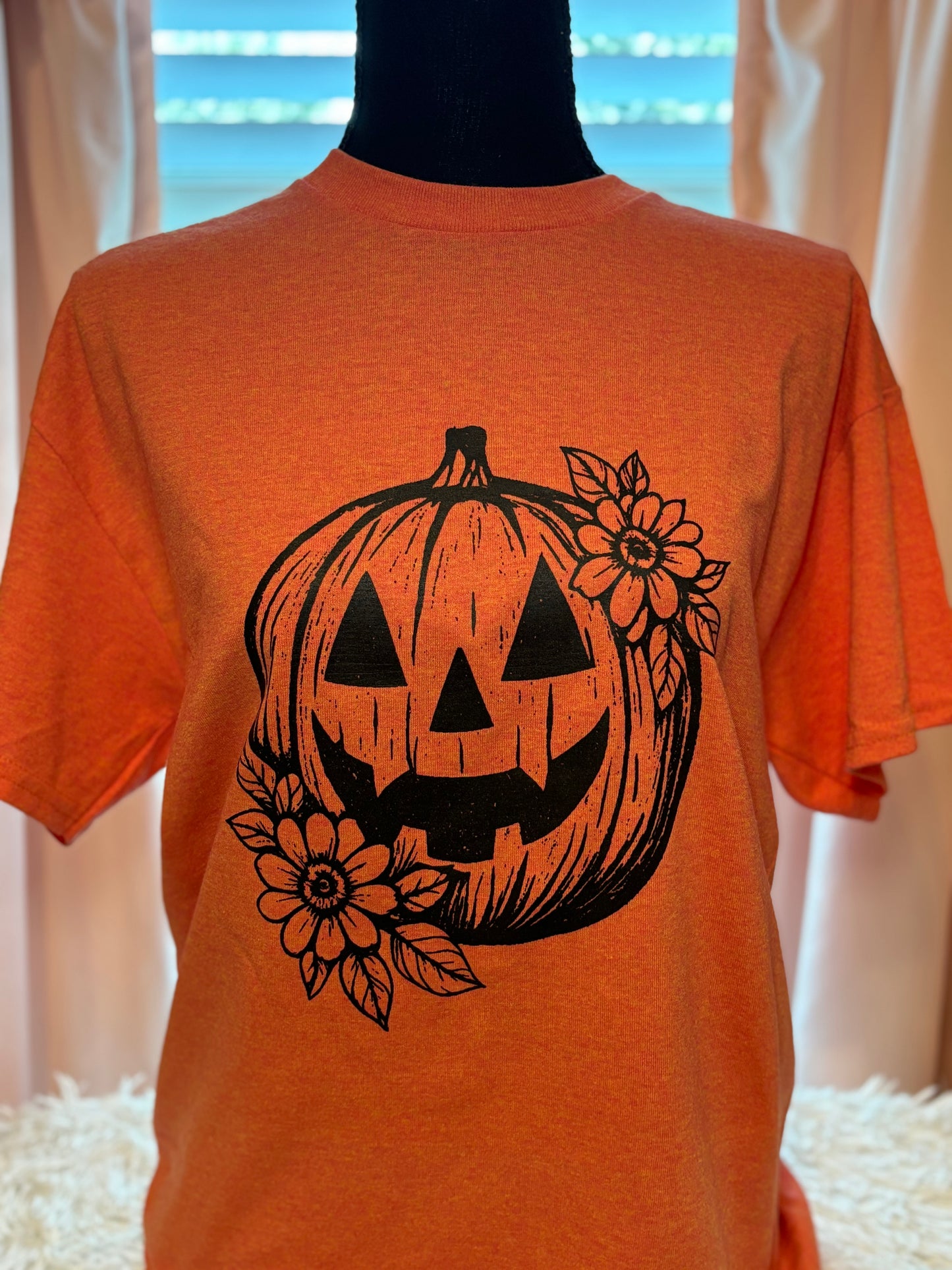 Pumpkin and Flowers T-shirt