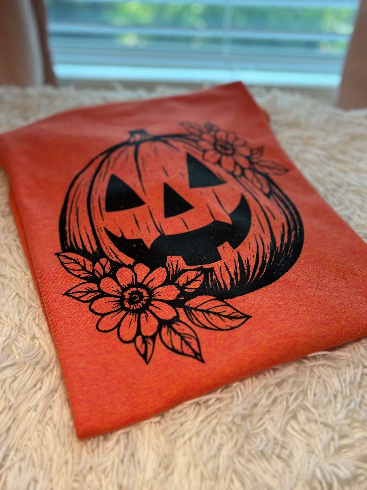Pumpkin and Flowers T-shirt