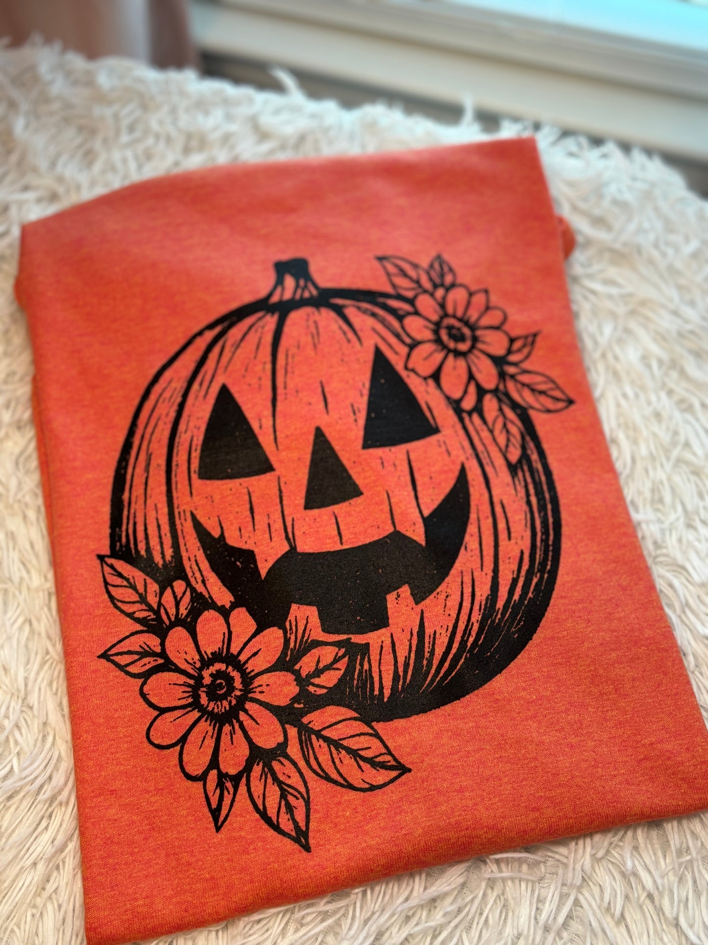 Pumpkin and Flowers T-shirt