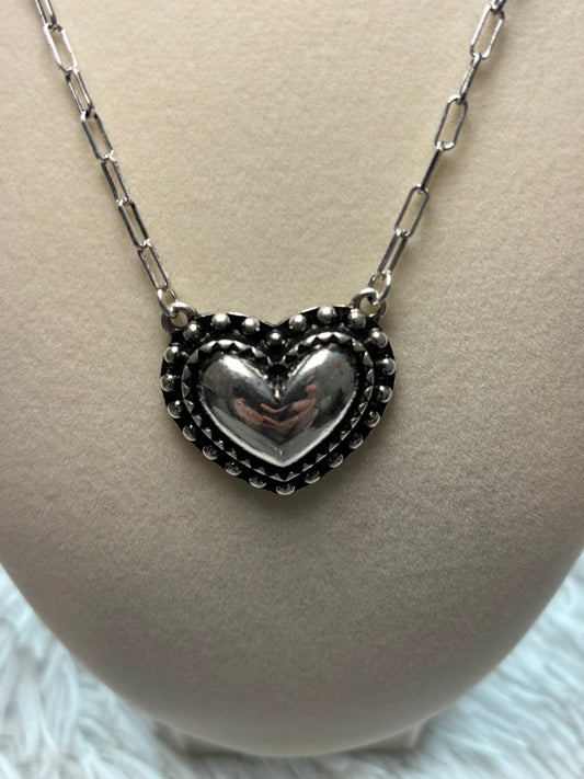 Western Bubble Heart Necklace