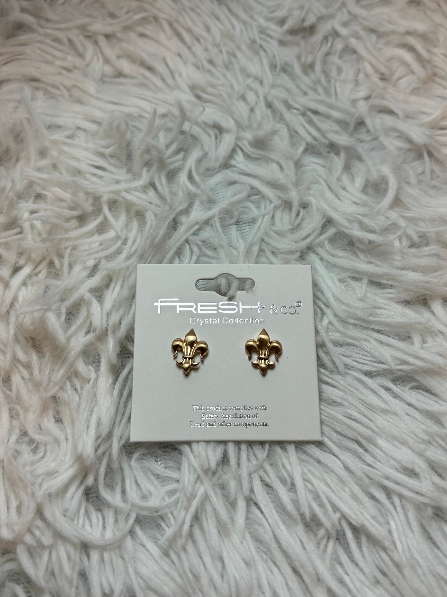 Gold Fleur De Lis Earrings