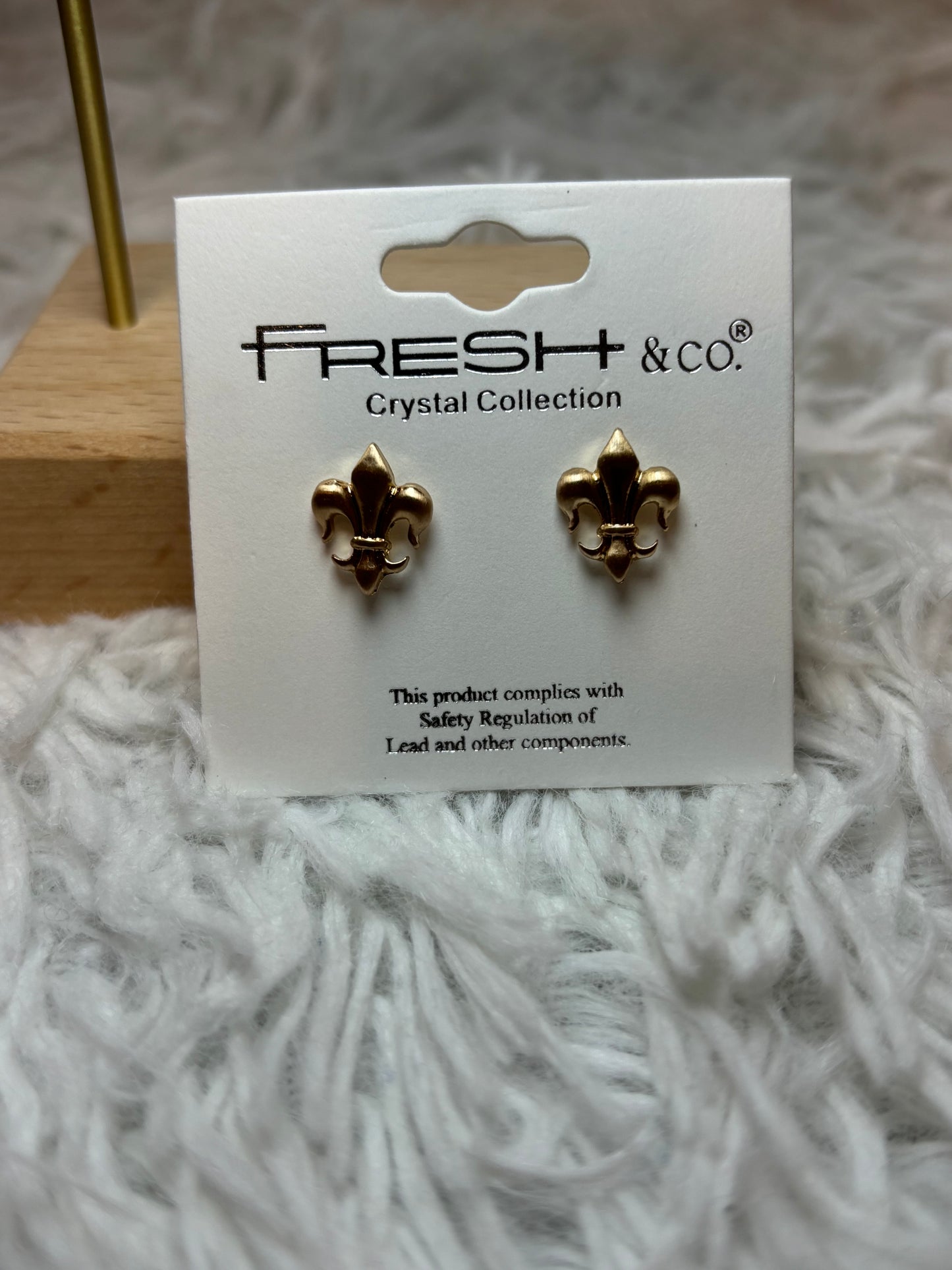 Gold Fleur De Lis Earrings