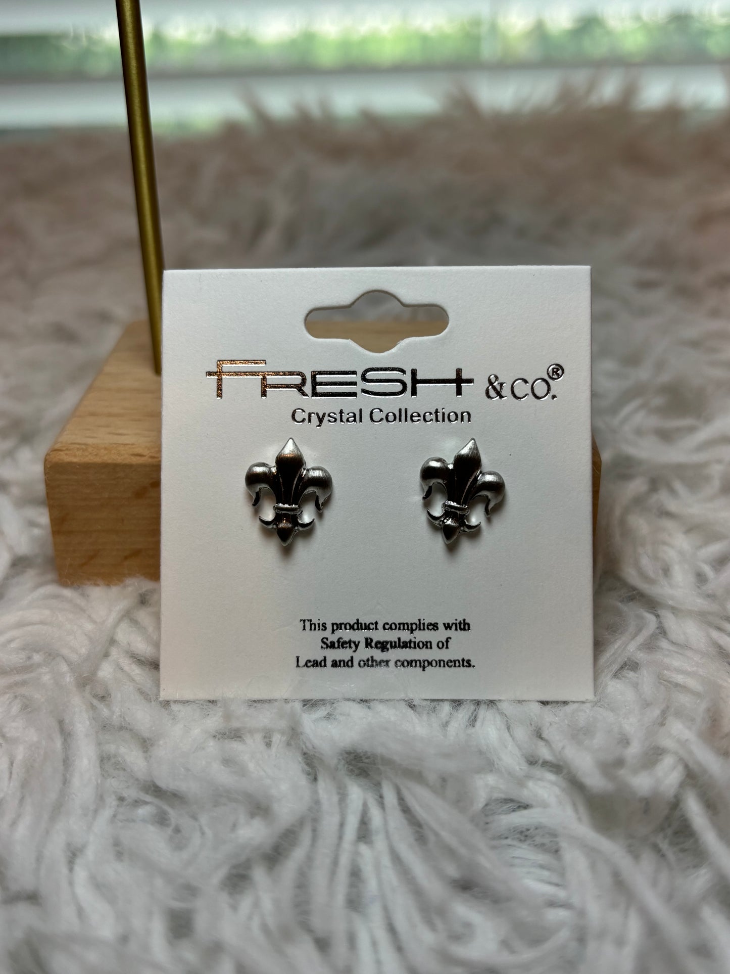 Silver Fleur De Lis Earrings