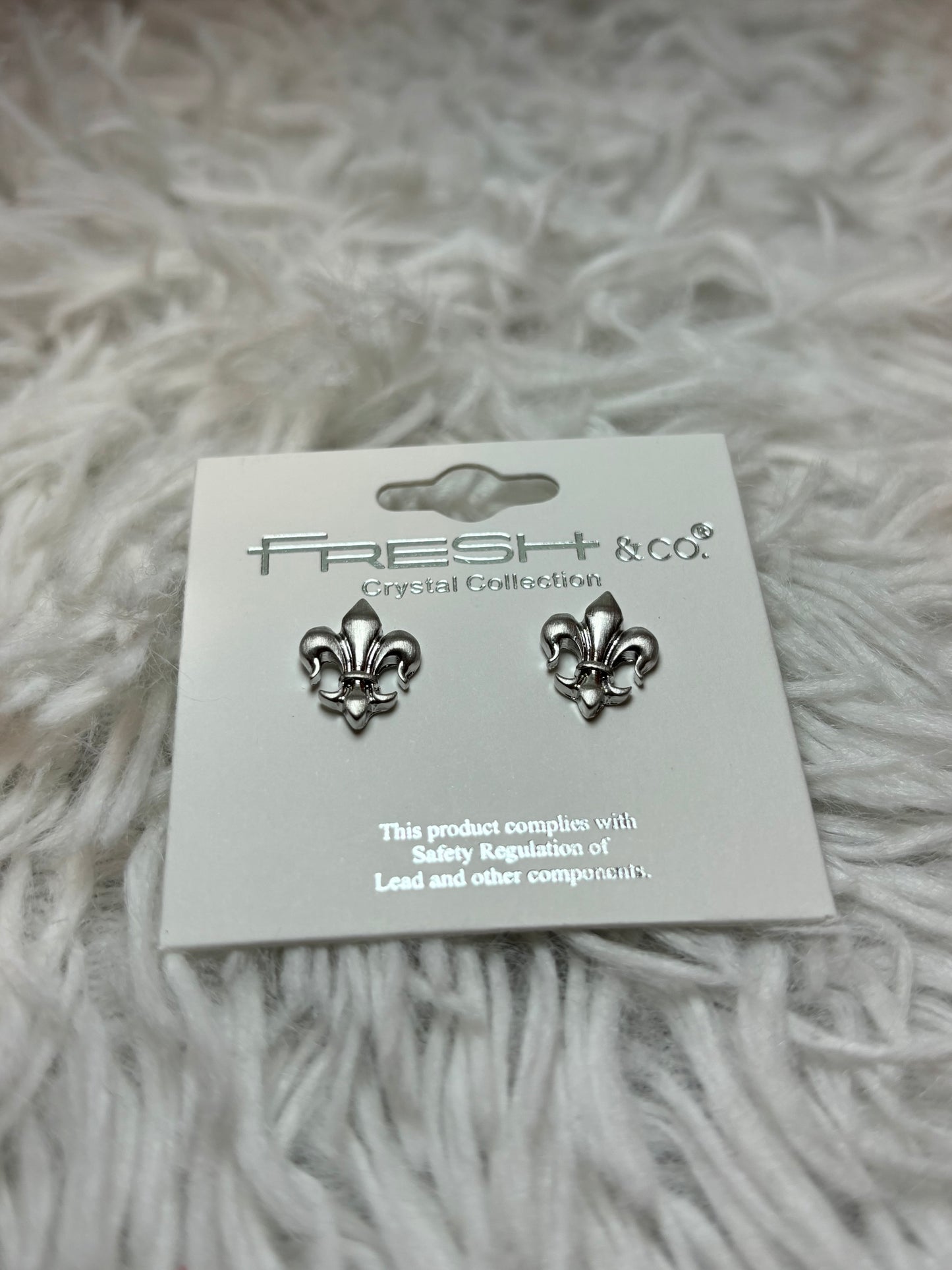 Silver Fleur De Lis Earrings
