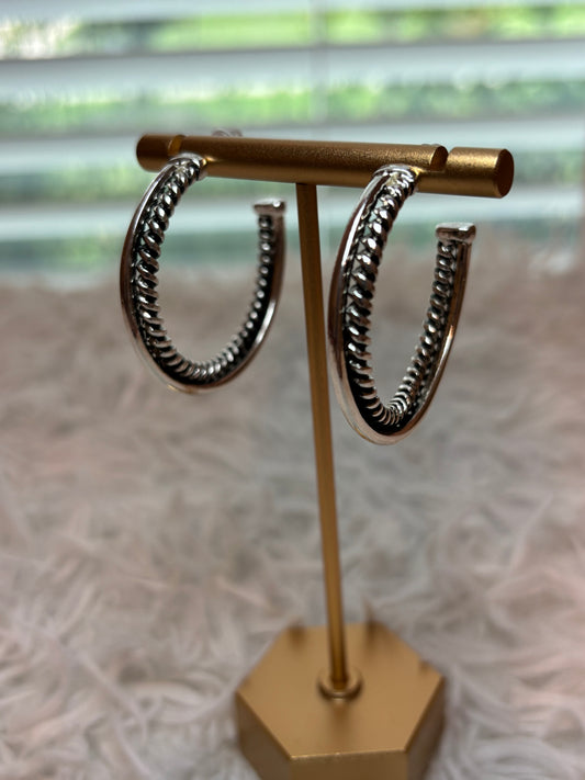 Crossover Hoop Earrings