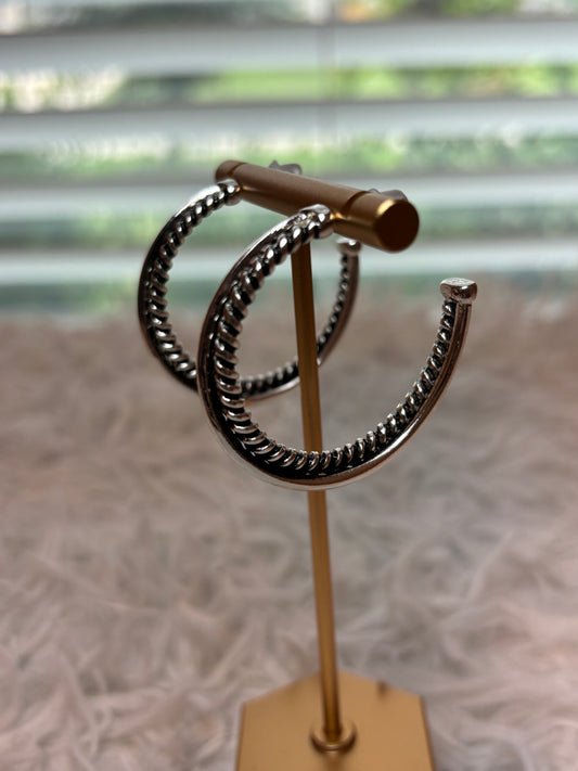 Crossover Hoop Earrings