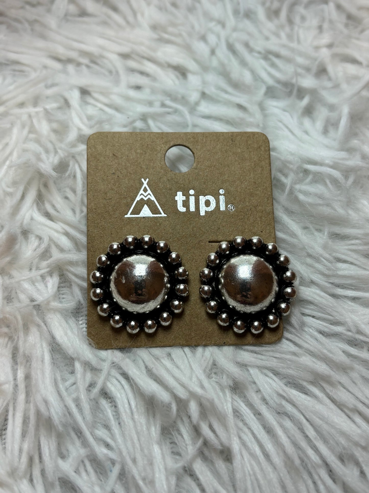 Western Bubble Ball Stud Earrings