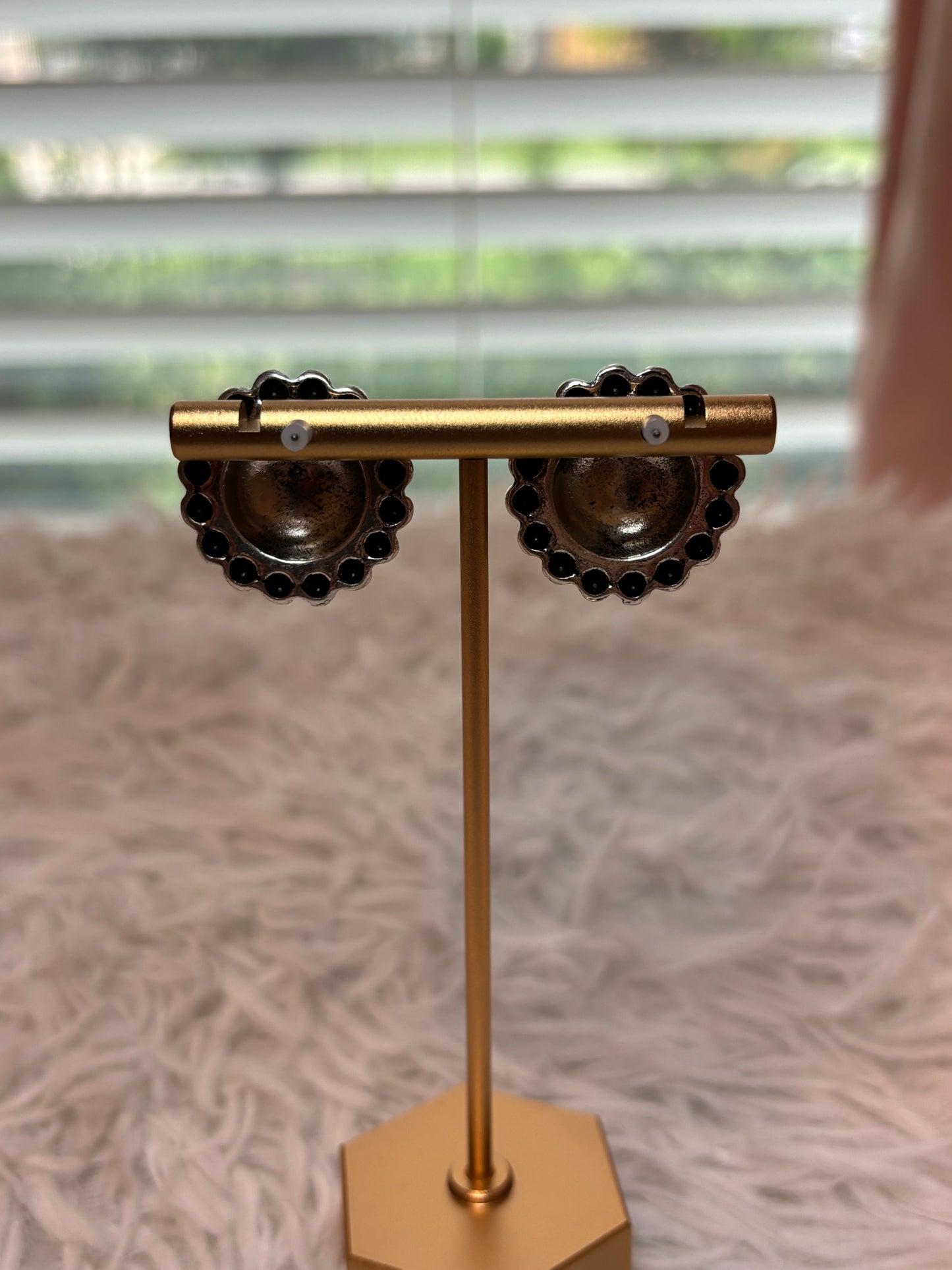 Western Bubble Ball Stud Earrings