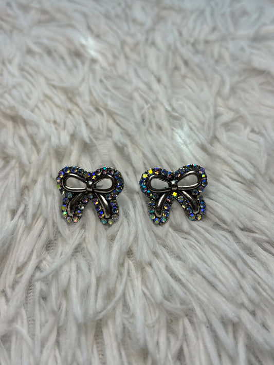 Bow Rhinestone Stud Earrings