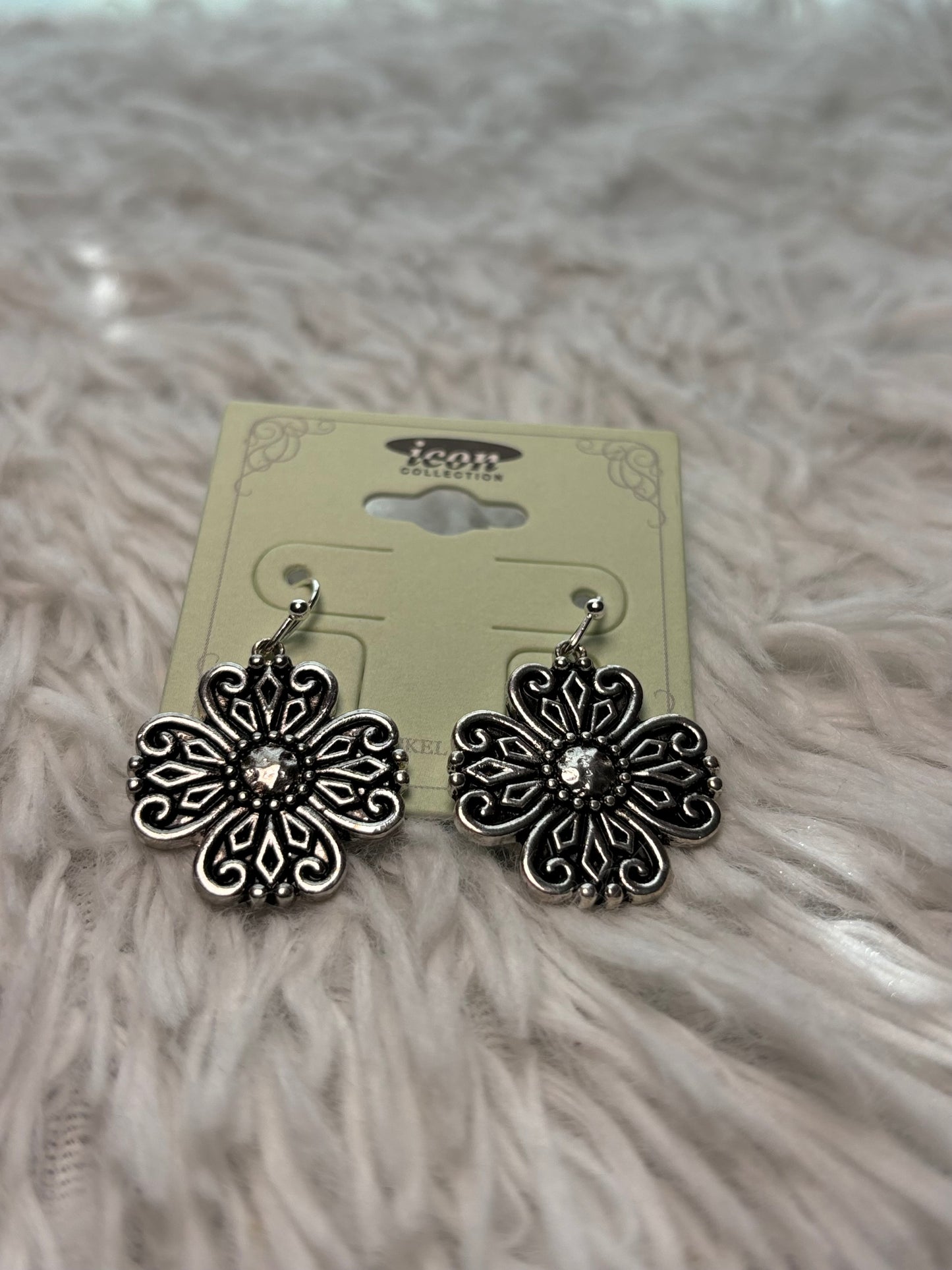 Tailored Cross Dangle Earrings