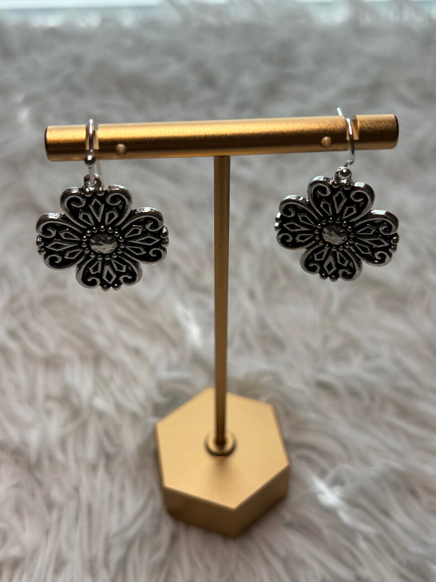 Tailored Cross Dangle Earrings