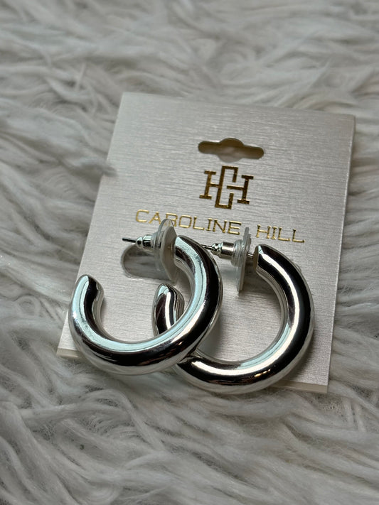 Silver Shiny Hoop Earrings
