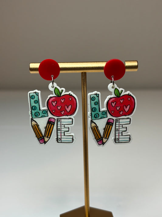 Love Teacher Earrings