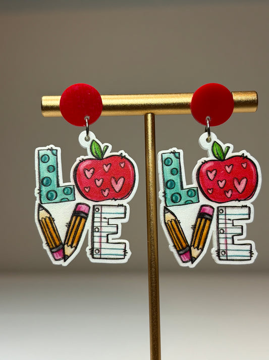 Love Teacher Earrings