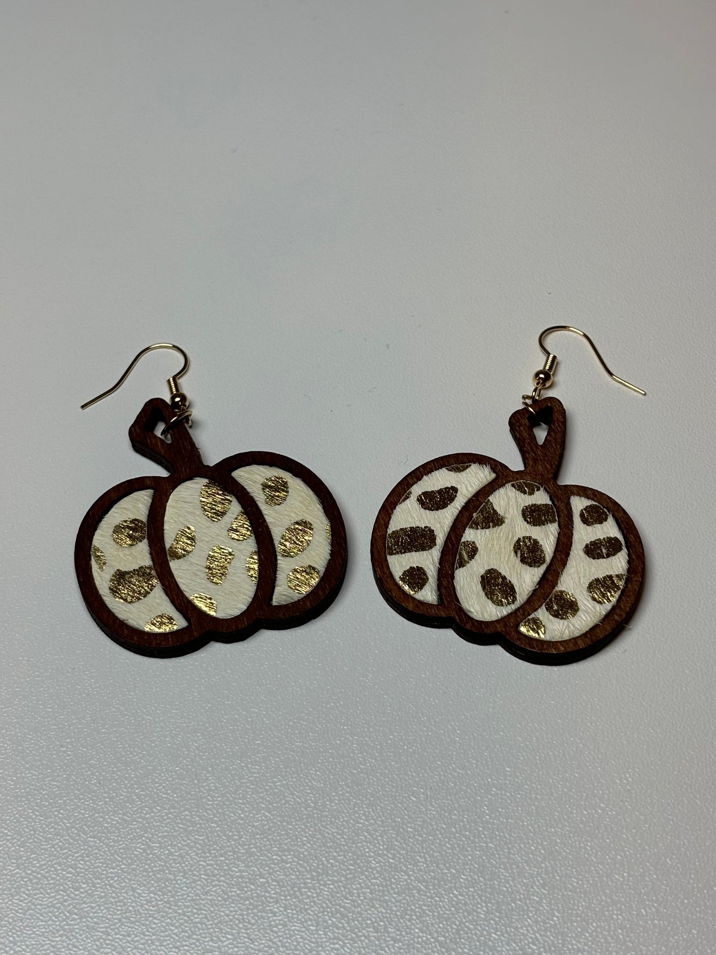 Halloween Pumpkin Leopard Pattern Earrings