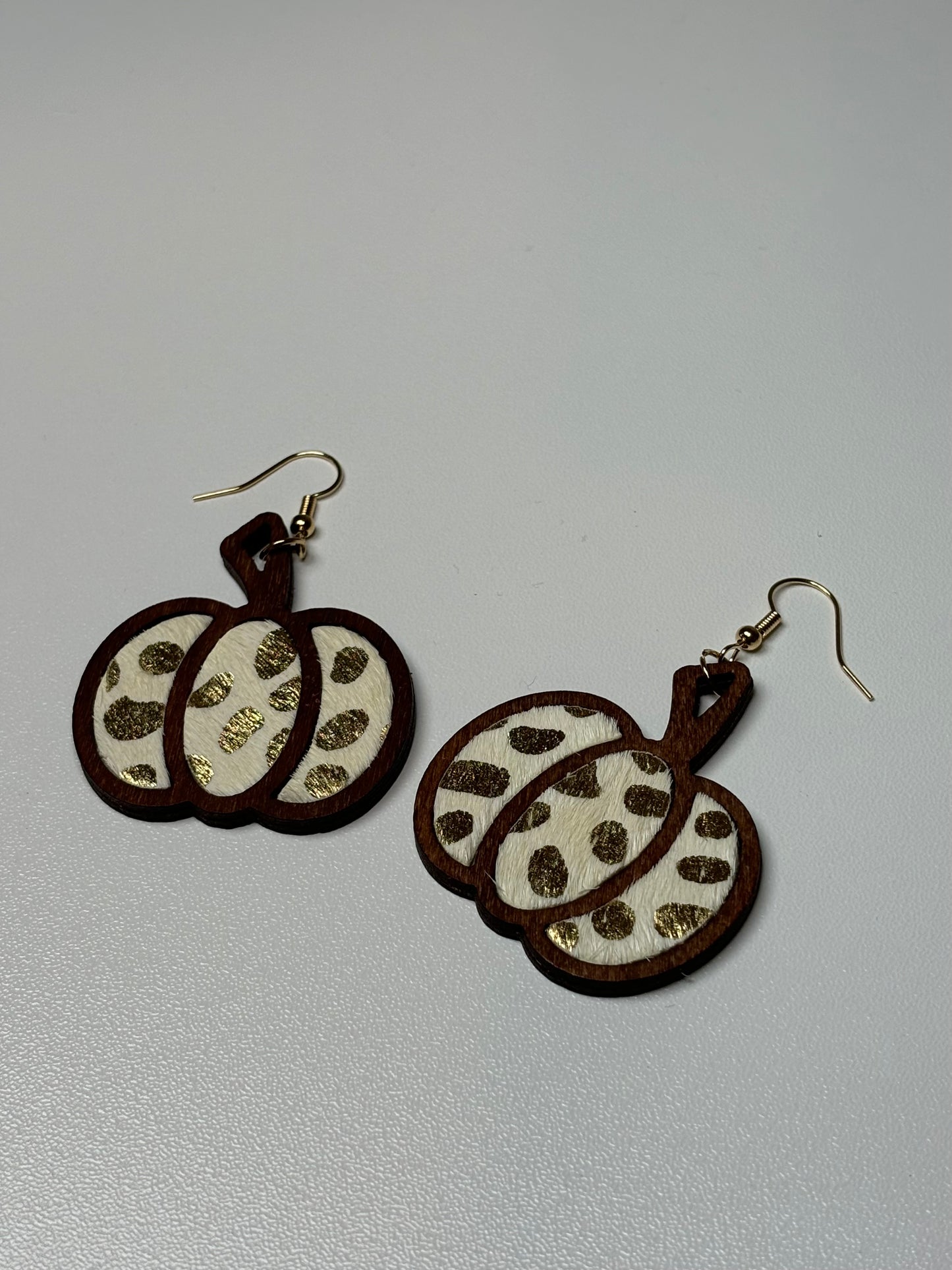 Halloween Pumpkin Leopard Pattern Earrings