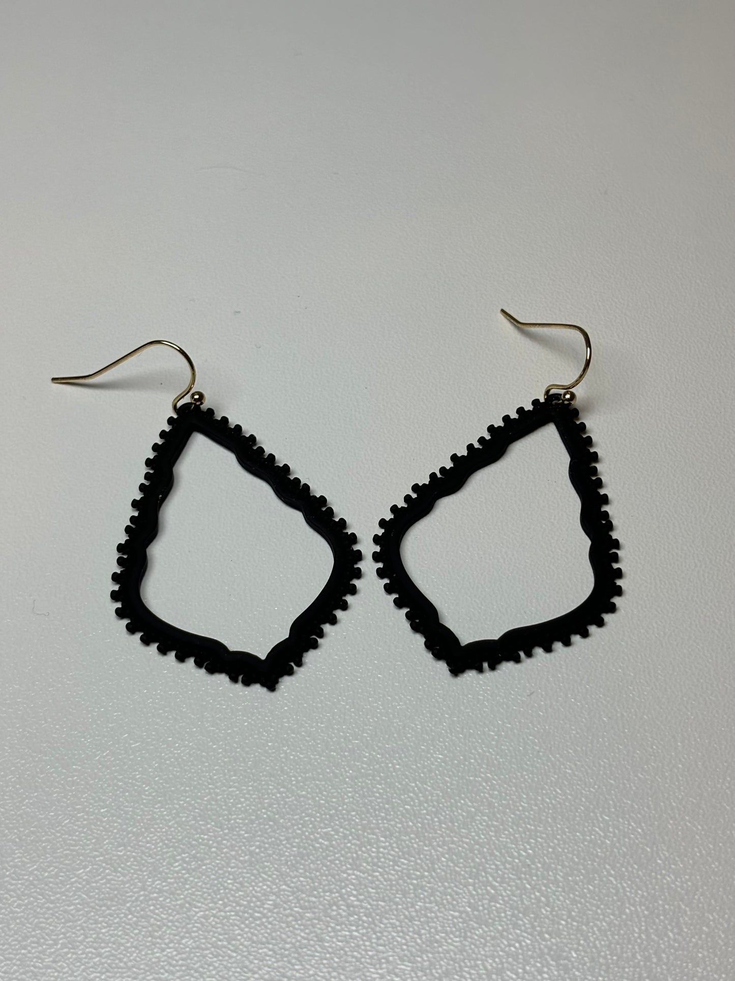 Black Teardrop Earrings