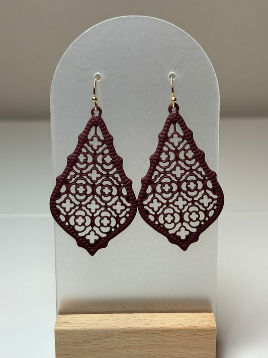 Brown Teardrop Earrings