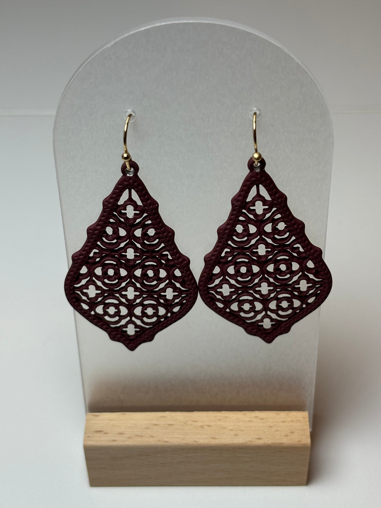 Brown Teardrop Earrings