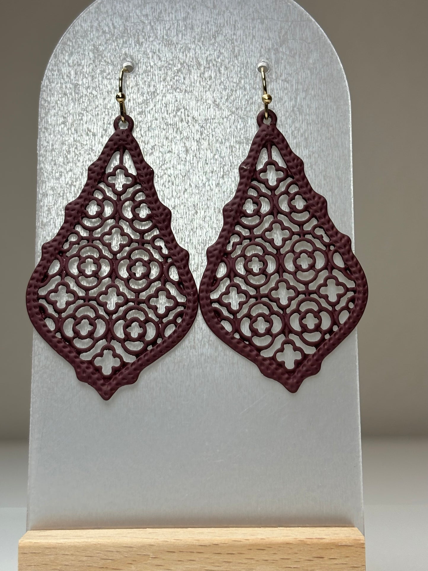 Brown Teardrop Earrings