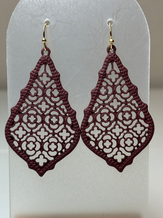 Brown Teardrop Earrings