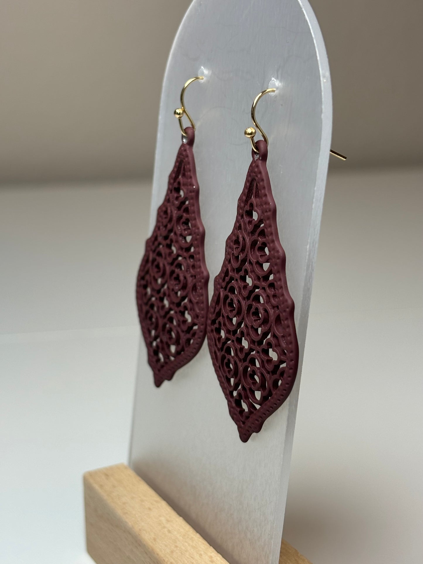 Brown Teardrop Earrings