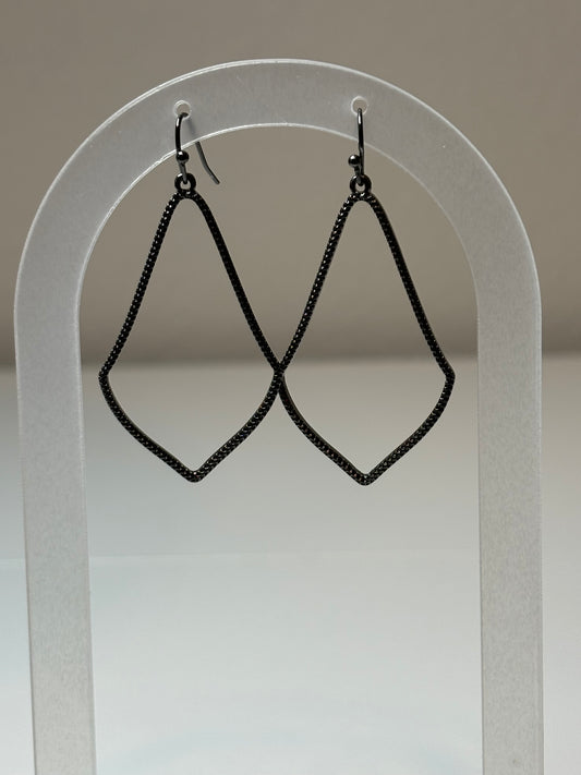 Gunmetal Teardrop Earrings