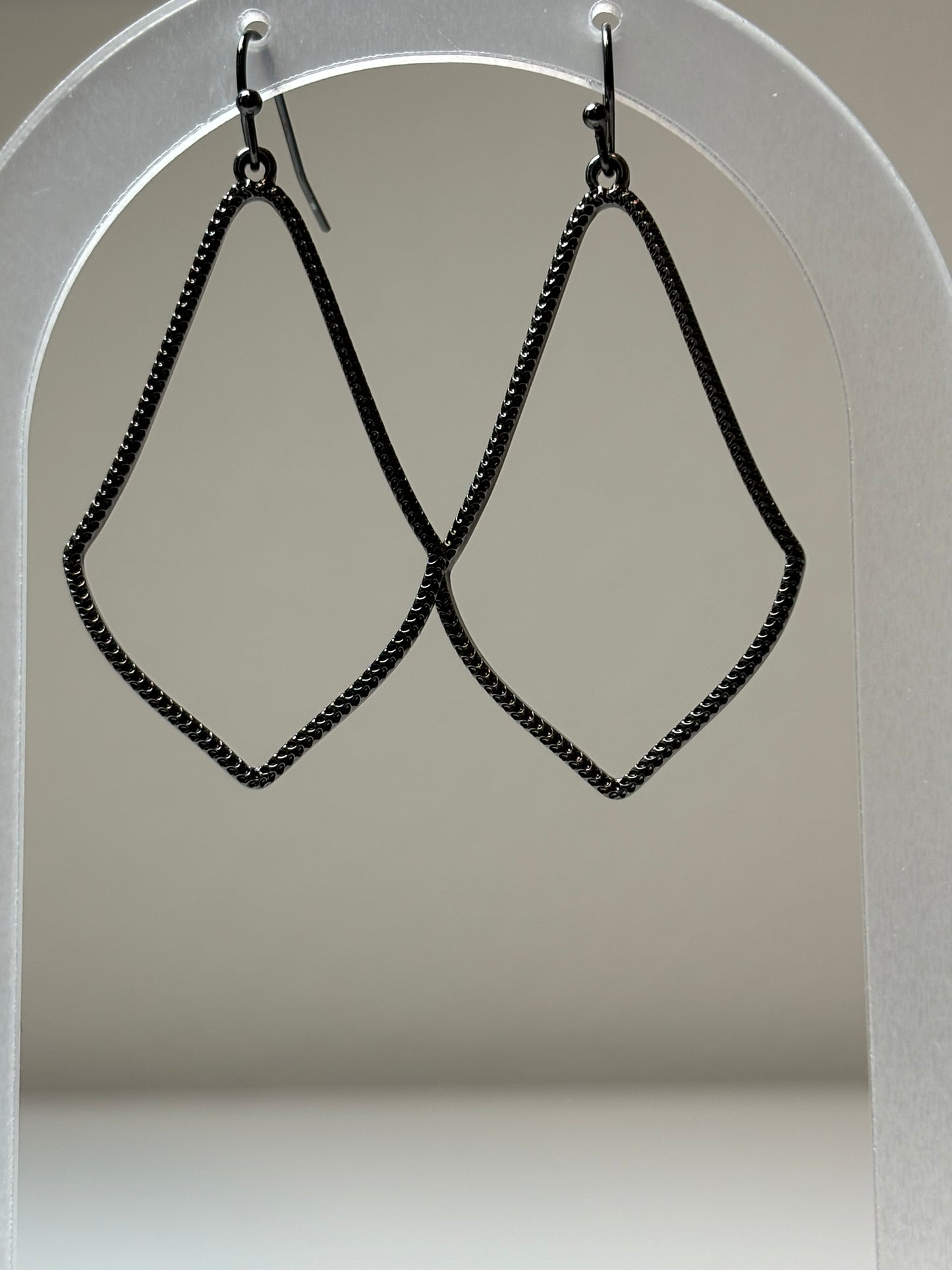 Gunmetal Teardrop Earrings