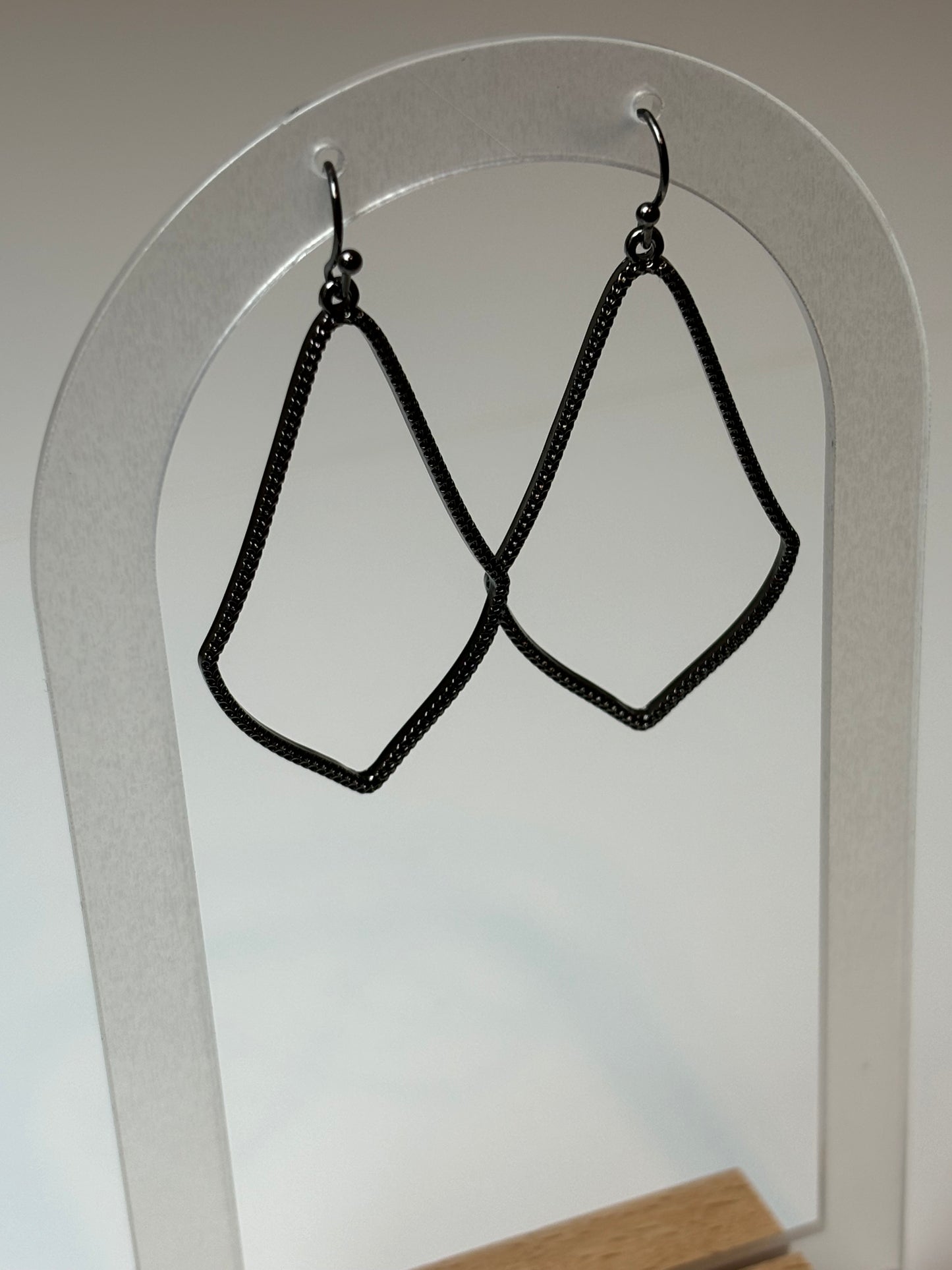 Gunmetal Teardrop Earrings