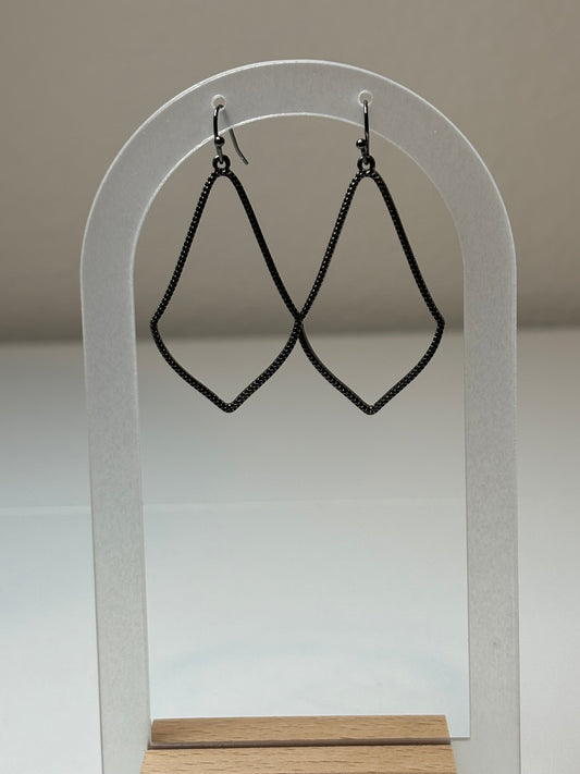 Gunmetal Teardrop Earrings