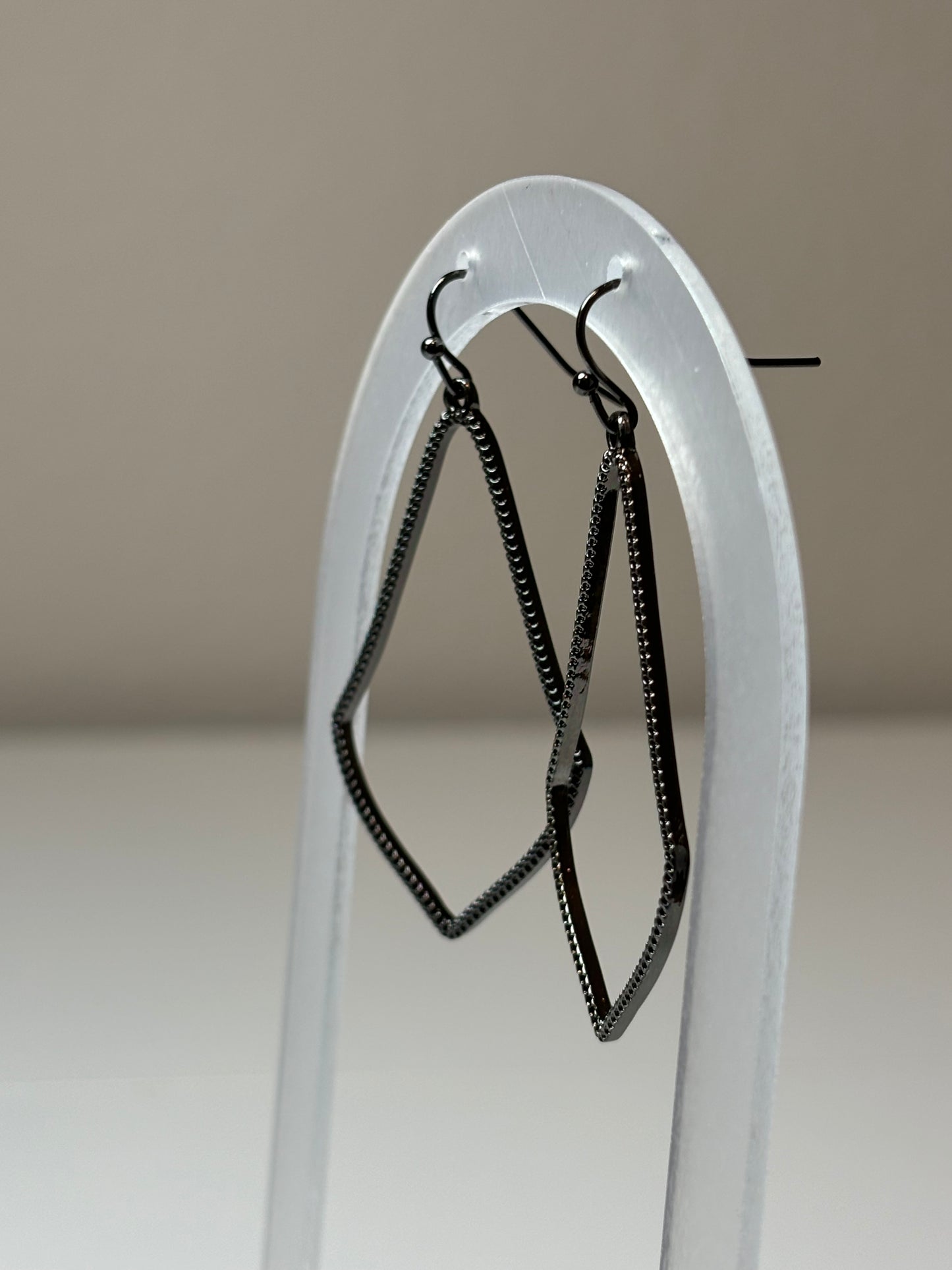 Gunmetal Teardrop Earrings