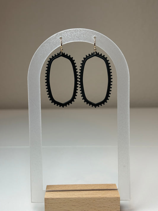 Black Lightweight Dangle Earrings