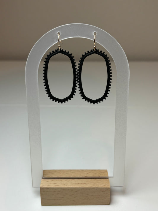 Black Lightweight Dangle Earrings