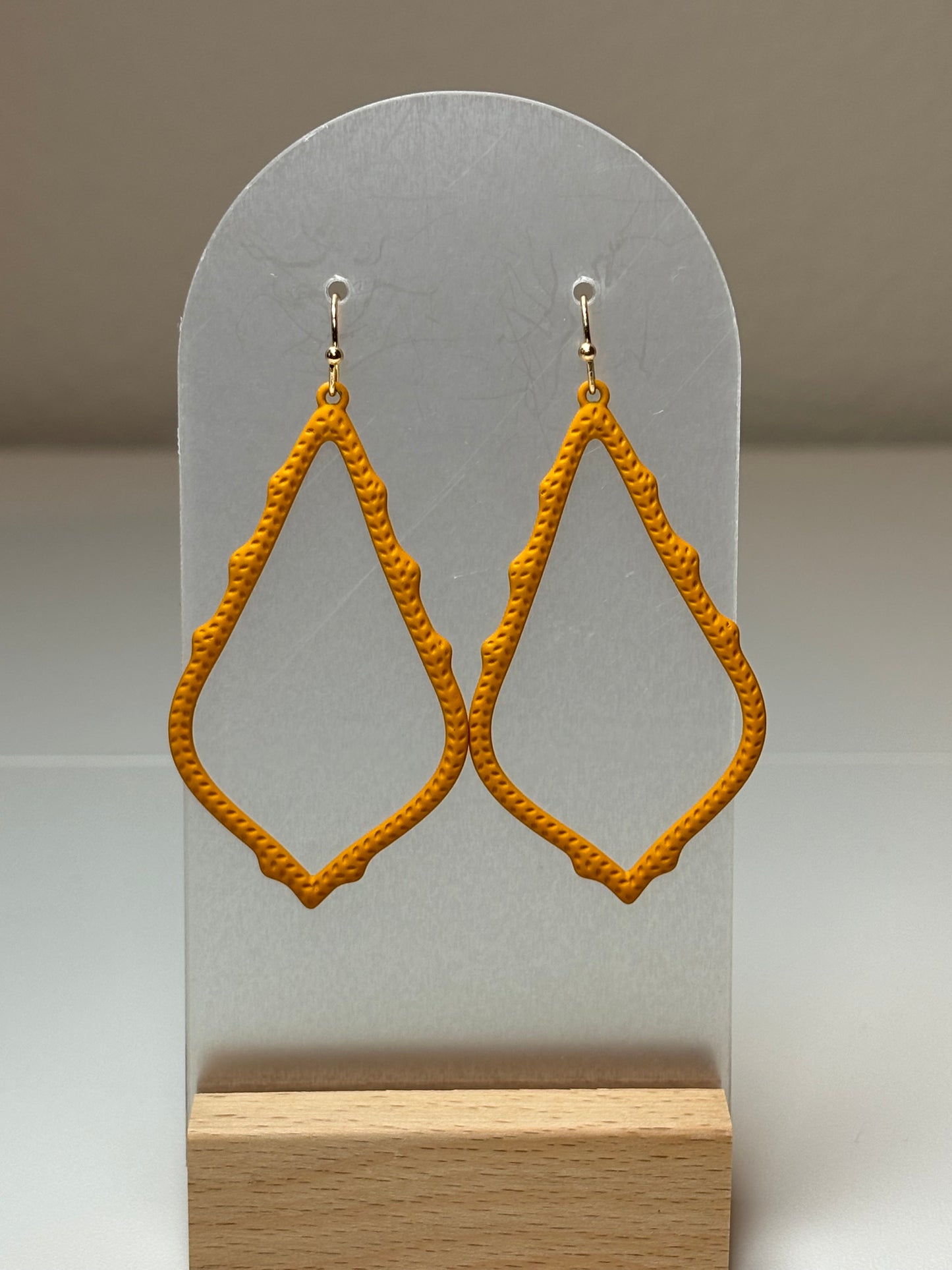 Yellow Mustard Teardrop Earrings
