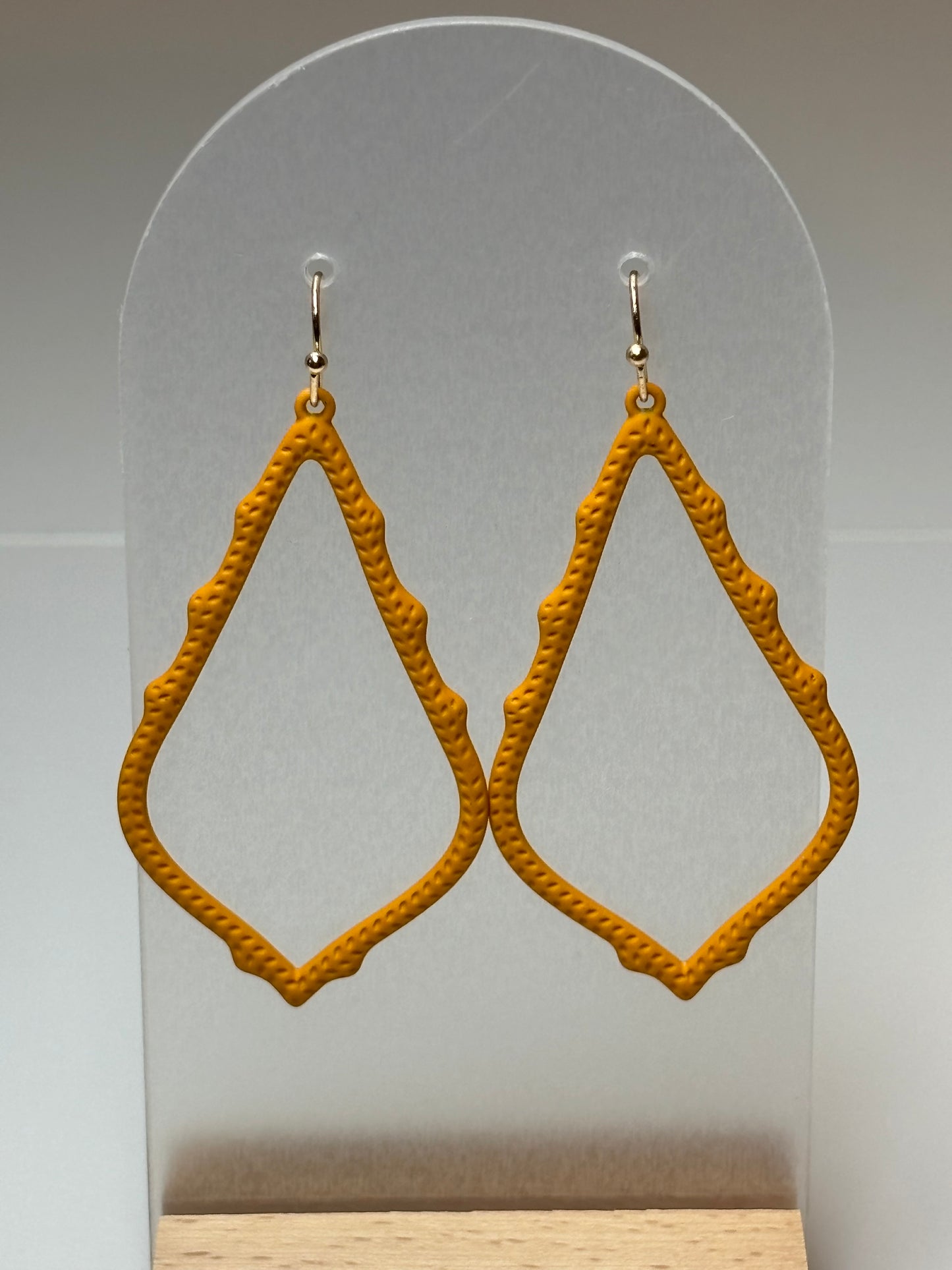 Yellow Mustard Teardrop Earrings