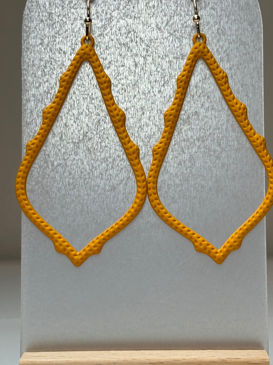 Yellow Mustard Teardrop Earrings