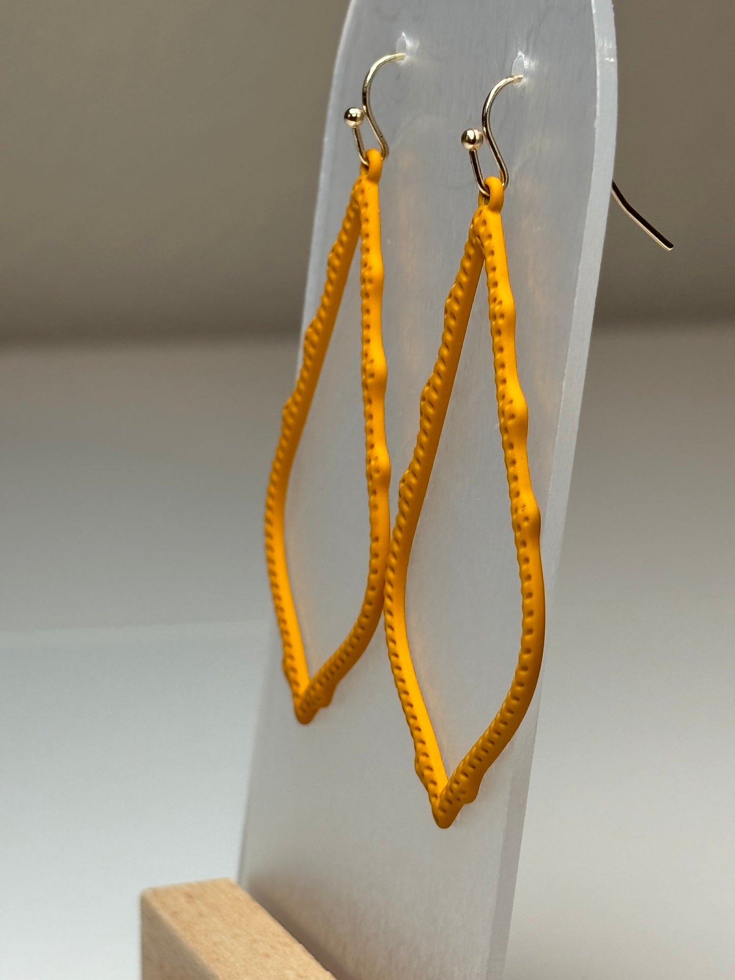 Yellow Mustard Teardrop Earrings