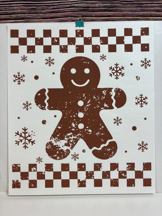 Checkered Gingerbread Design