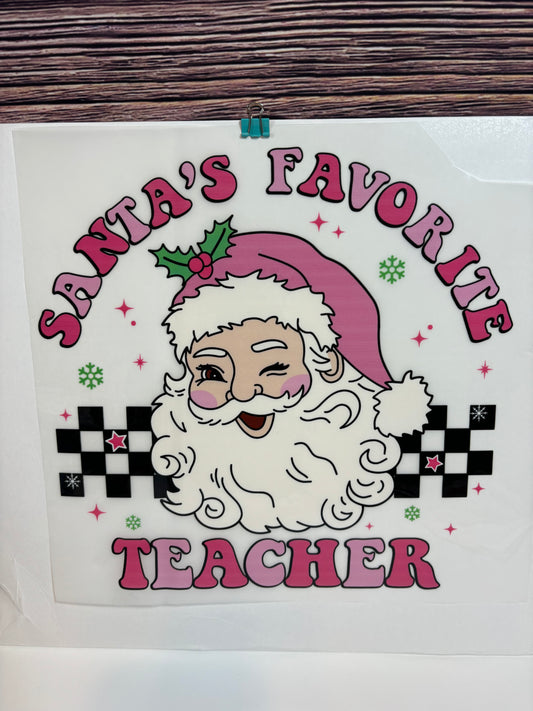 Santa's Favorite Teacher Design