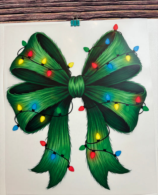 Green Bow with Lights Design